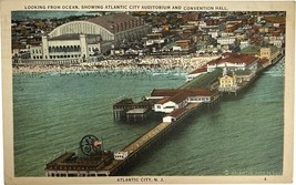 Atlantic City Auditorium and Convention Hall, vintage post card 1932 - £9.71 GBP