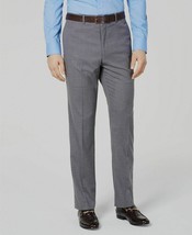 Vince Camuto Men&#39;s Slim-Fit Stretch Wrinkle-Resistant Suit Pants Grey Text-33x32 - £35.00 GBP