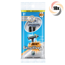 18x Packs Bic Sensitive Skin 2 Disposable Razors | 2 Per Pack | Fast Shipping - $32.01
