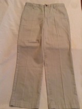 Size 10 Husky Cat &amp; Jack pants khaki flat front uniform boys  - $8.99