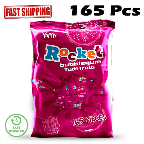 Primary image for Rocket Bubble Chewing Gum Tutti Frutti Vintage Antique Candy Sweet Yamy 165 Pcs