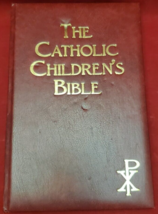 The Catholic Children&#39;s Bible Vintage 1983 Red Faux Leather - £4.59 GBP