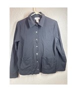 Jones New York Sport Petite Womens Jacket Black Button Up Stretch Size P... - $19.95
