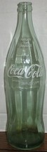 Vintage Coke Coca-Cola 26 Fl Oz Joliet ILL IL Green Glass Soda Bottle Prop - £15.01 GBP