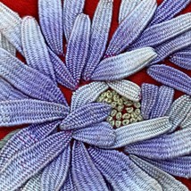 Antique Chinese Robe Part Forbidden Stitch Red Silk Bees Butterflies Apr... - $435.60