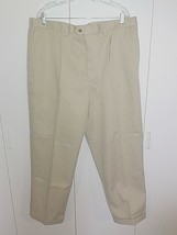 OUTFITTERS EXPEDITION MENS BEIGE KHAKI PLEATED/CUFFED PANTS-NWD-41&quot;X30&quot;-... - $9.49