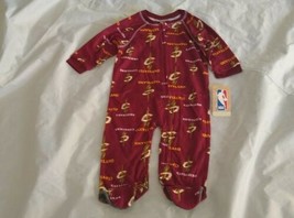 NBA Unisex Baby Cleveland Cavaliers Cozy One Piece Pajama Burgundy 12 Mo... - $17.33