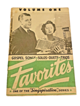 Book Gospel Songs 1943 Favorites Volume 1 Solos Duets Trios Singspiration Music - $13.89