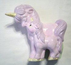 Vintage Unicorn Mom ma and Baby  Light Purple Ceramic - £23.97 GBP