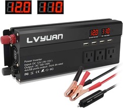 Lvyuan Power Inverter 1000W/2000W 4 Ac Outlets And 4 Usb Charging Ports Dc To Ac - £61.68 GBP