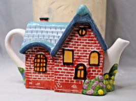 Thomas Kinkade Brick Cottage Teapot Missing Chimney Piece 2005 Ceramic - $4.85