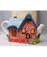 Thomas Kinkade Brick Cottage Teapot Missing Chimney Piece 2005 Ceramic - £3.81 GBP