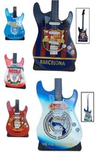 3Χ miniature  guitar football souvenir  barca, real , milan , ajax, liverpool - £24.27 GBP