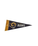 Vtg NFL Football Mini Pennant St. Louis Rams 9&quot;x4” Felt Banner Flag Rare - $505.39 MXN