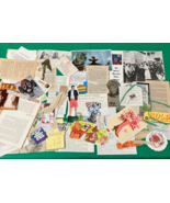 Vintage Paper Ephemera Lot Junk Journal Mixed Media Scrapbooking paper c... - $12.11 CAD