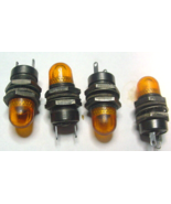 4 NOS Mil Dialco Type Amber Panel Lamp Radios Amps &amp; Test Equipment Wt B... - $30.45 CAD