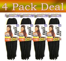 Sensationnel Synthetic Soft Faux Locs 14&quot; Braid - Multi-Pack Deal Colour 1 - £15.71 GBP