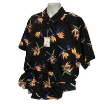 Vintage Hawaiian Shirt Men Size XL Bird Of Paradise NEW OLD STOCK - $26.70