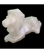 White Geometric Lion, Handcrafted resin chiseled lion - £11.28 GBP