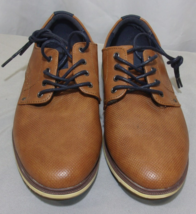 EUC DESIGNER NORDSTROM CLEAN SOLE PLAIN TOE LACE UP DRESS TAN OXFORD SIZ... - $28.81