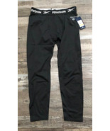 Reebok Mens Size Large Black Compression Baselayer Pants New with $45 Tags - $24.47