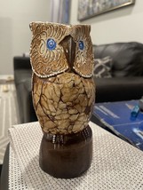 Hand Carved Wooden Owl Sculpture - £12.99 GBP