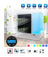 Mini Portable Air-conditioner, Air Humidifier, Purifier with 7 Colors LE... - £25.57 GBP