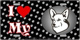 I Love My Pembroke Welsh Corgi Metal Novelty License Plate LP-3921 - £14.24 GBP