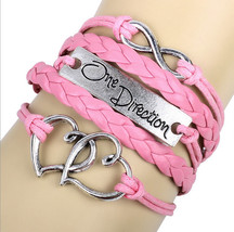 Connecting Hearts Infinity Unisex Leather Bracelet Gift - £7.96 GBP