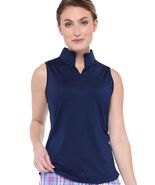 NWT Ladies BELYN KEY Ink Navy BK Mock Sleeveless Golf Shirt XS S M L - $44.99