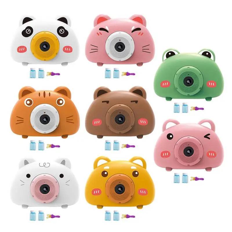 New Automatic Camera Bubble Machine Toy Cute Animal Style Bubbles Machine - £15.53 GBP