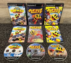 Pac-Man World Rally 2, &amp; 3 Bundle PlayStation 2 PS2 ~ All Complete CIB - £23.75 GBP