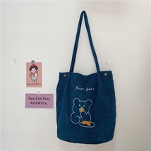 W&amp;G Kawaii Bag Japanese Corduroy Embroidery Shoulder Bag Women Cross Body Bag An - £24.67 GBP