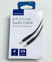 NEW Insignia 6-foot 3.5mm Jack Audio Cable Black NS-HZ527 auxiliary trs 1.8m - $10.30