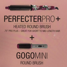 Calista Perfecter Pro Heated Round Brush+GoGo Mini brush(Rose white) .75” - $69.95