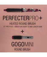 Calista Perfecter Pro Heated Round Brush+GoGo Mini brush(Rose white) .75” - £55.02 GBP