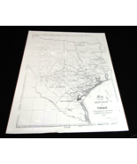 The Republic of Texas 1837 Reprint Map Showing Division into Counties Vi... - £23.25 GBP