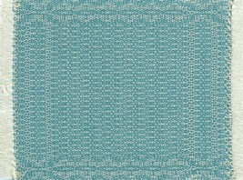 Artisan Handwoven Dollhouse Rug 5&quot;x7&quot; Wedgewood Blue #28, Wool on Cotton - £34.21 GBP