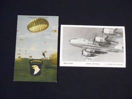 Postcards Army Boeing B-29 super fortress Army Air Forces 1944 and Airborne 1959 - £11.60 GBP
