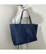 Abercrombie &amp; Fitch Vegan Leather Large Tote bag in Navy Blue - £26.69 GBP