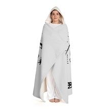 Hooded Sherpa Fleece Blanket | Stay Wild Mountain Graphic | Warm Cozy Cream Sher - £75.74 GBP+