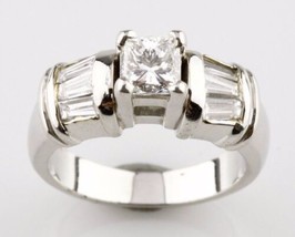 Authenticity Guarantee 
1.35 carat Princess Cut Diamond Platinum Engagem... - $4,116.42