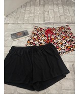 NWT Pillow Talk Women 2pc PJ Shorts Set Black and Skulls Floral Size Med... - $20.36 CAD