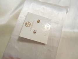 Giani Bernini 18k Gold /SS Plated Cubic Zirconia Stud Earrings F207 - £26.85 GBP