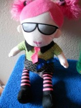 Hobby Lobby Plush Doll 15&quot; Tall Girl Stuffed Toy with sunglasses shades - $11.88