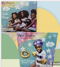 2 Pack Afro Unicorn Split ring &amp; Floatie Kit Float Arm Floaties Swim Cap... - $38.58