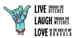 Live Laugh Love Zombie Hand Vinyl Decal 6 in wide - £7.87 GBP+