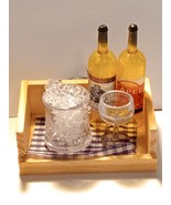 1/12 scale Miniature wine bottles with ice bucket and glass - $6.27 CAD