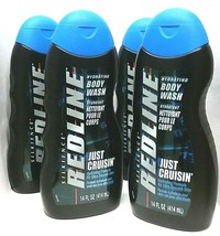 ( LOT 4 ) Redline Hydrating Body wash Just Cruisin, Ultra Smooth Skin 14... - $34.64