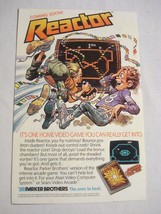 1983 Color Ad Reactor Video Game by Parker Brothers for the Atari 2600 - £6.36 GBP